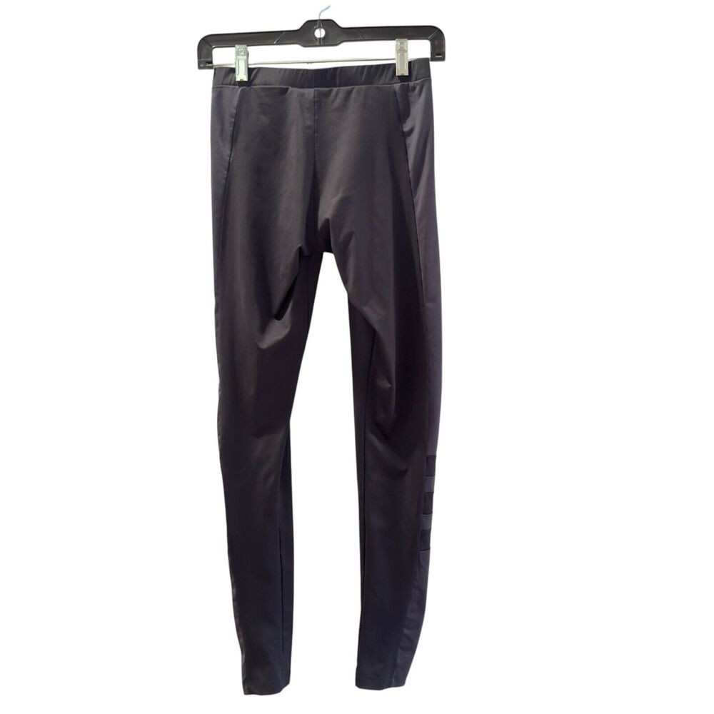 Adidas Womens Originals 3-Stripes Size S Black Leggings Sports Athleisure DH4195 - Picture 2 of 8